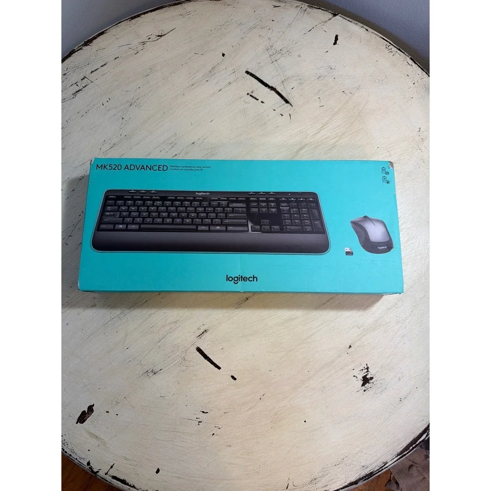 Advanced Wireless Keyboard and Mouse Combo Black Like New Office